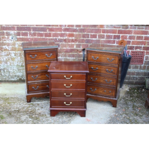 65 - PAIR OF REPRODUCTION BEDSIDE TABLES PLUS ONE OTHER 
43 X 35 X 75CM