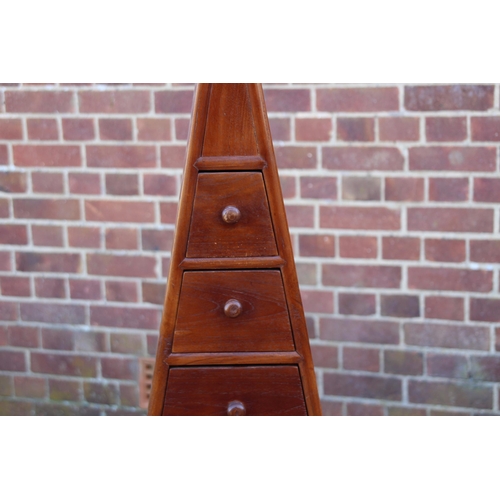 81 - PYRAMID CHEST OF DRAWERS 
60 X 25 X 163CM