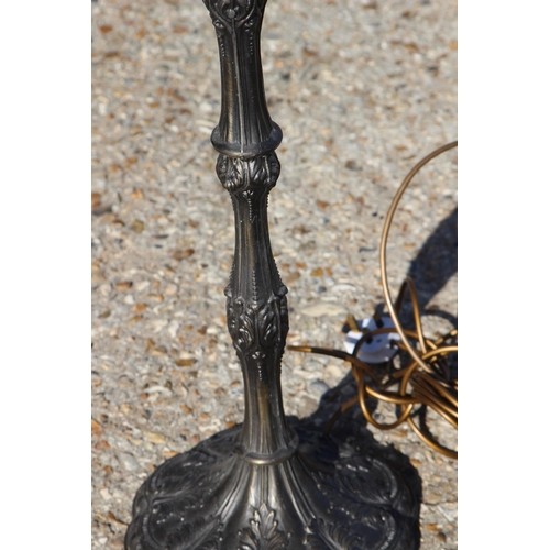 194 - PAIR OF ORNATE METAL STANDARD LAMPS
160CM