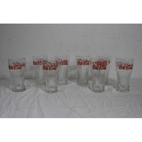 275 - QUANTITY OF COKE COLA GLASSES x8