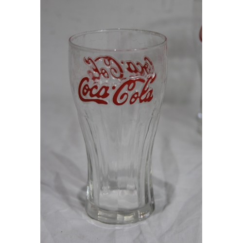 275 - QUANTITY OF COKE COLA GLASSES x8