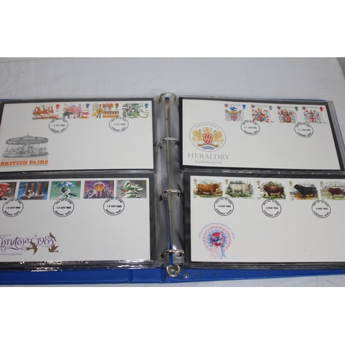 295 - AN ALBUM OF 1ST DAY COVERS AND A LARGE QUANTITY OF UNUSED BRITISH STAMPS IN EXCESS OF £40