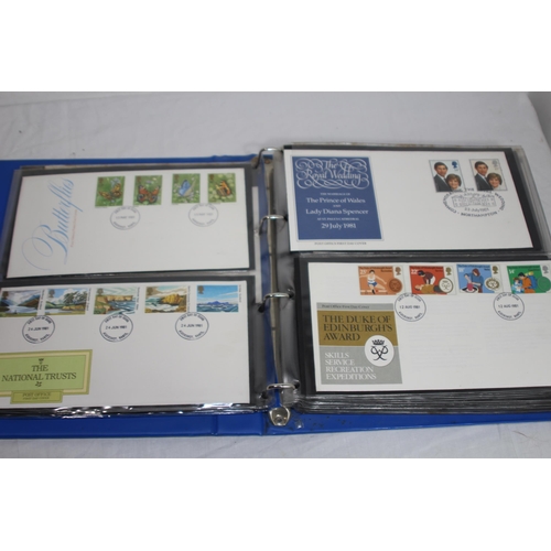 295 - AN ALBUM OF 1ST DAY COVERS AND A LARGE QUANTITY OF UNUSED BRITISH STAMPS IN EXCESS OF £40