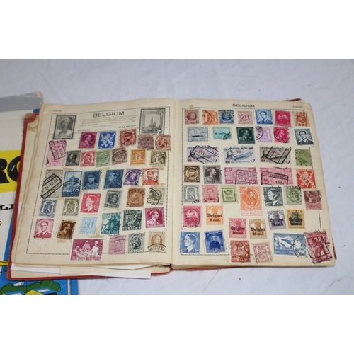 296 - FIVE ALBUMS OF STAMPS TO INCLUDE SOME VICTORIAN PENNY REDS AND A CONCORDE ALBUM DE LUXE