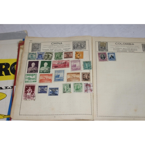 296 - FIVE ALBUMS OF STAMPS TO INCLUDE SOME VICTORIAN PENNY REDS AND A CONCORDE ALBUM DE LUXE