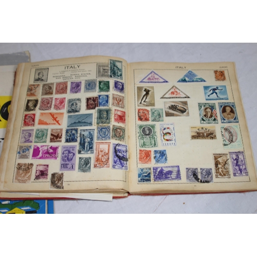 296 - FIVE ALBUMS OF STAMPS TO INCLUDE SOME VICTORIAN PENNY REDS AND A CONCORDE ALBUM DE LUXE