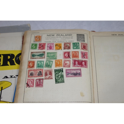 296 - FIVE ALBUMS OF STAMPS TO INCLUDE SOME VICTORIAN PENNY REDS AND A CONCORDE ALBUM DE LUXE