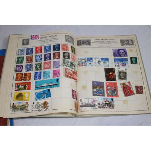 296 - FIVE ALBUMS OF STAMPS TO INCLUDE SOME VICTORIAN PENNY REDS AND A CONCORDE ALBUM DE LUXE