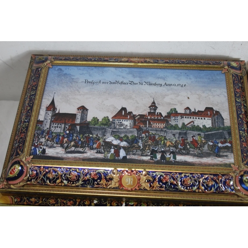 509 - QUANTITY OF GERMAN DECORATIVE TINS  x4
42 X 30 X 17CM