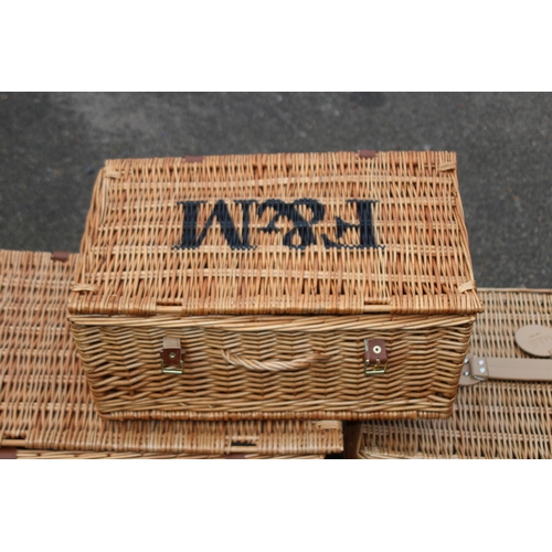 534 - 3 X WICKER HAMPER BASKETS