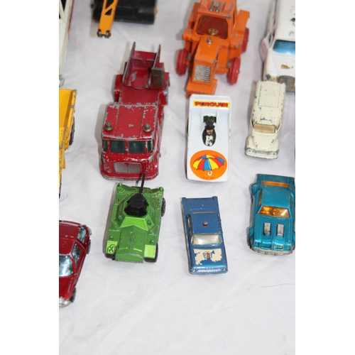 644 - QUANTITY OF PLAYWORN DIECAST TOYS INCLUDING DINKY, MATCHBOX ETC