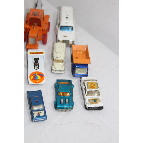 644 - QUANTITY OF PLAYWORN DIECAST TOYS INCLUDING DINKY, MATCHBOX ETC