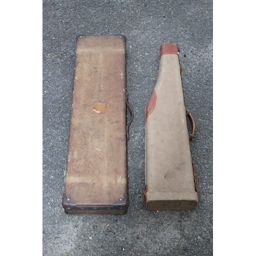 512 - VINTAGE GUN CASE PLUS ONE OTHER 
76CM