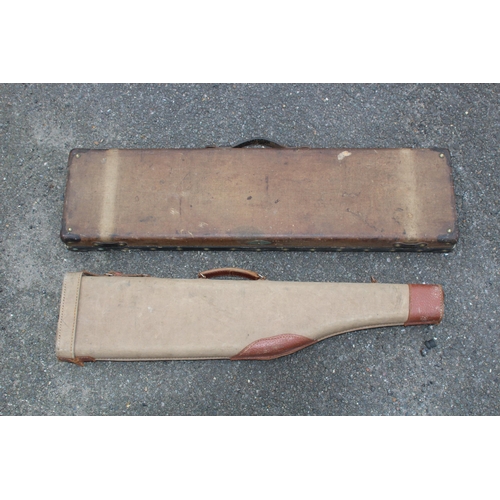 512 - VINTAGE GUN CASE PLUS ONE OTHER 
76CM