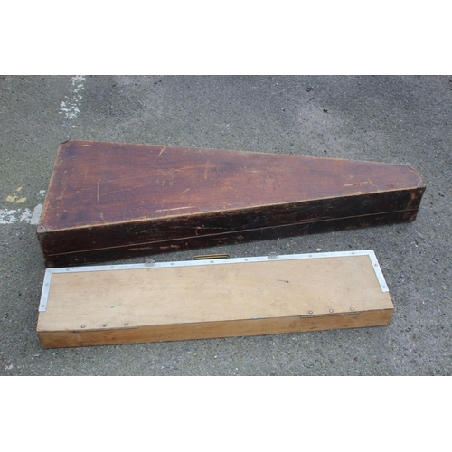 513 - 2 X VINTAGE GUN BOXES
123CM