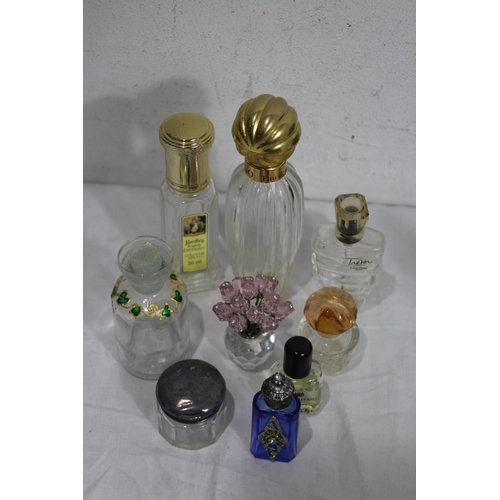 201 - LARGE QUANTITY OF SCENT BOTTLES AND LARGER PAPER WEIGHTS ETC
15CM