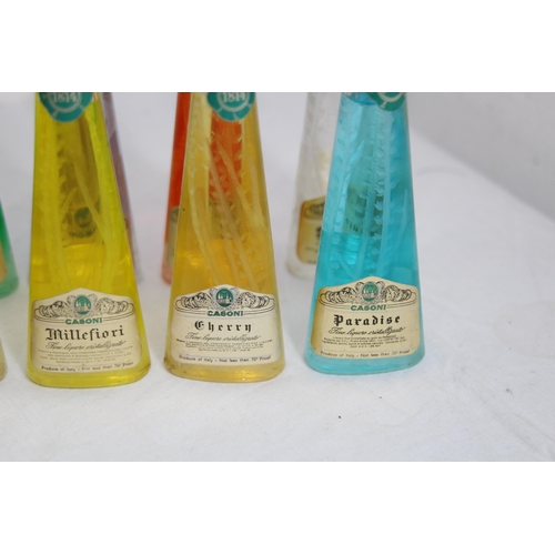 540 - 10 X 1970'S ITALIAN CASONI CRISTALLIZZATO LIQUER MINIATURES