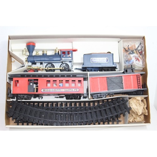 634 - VINTAGE TIMPO THE PRAIRIE ROCKET GREAT TRAIN HOLD UP SET