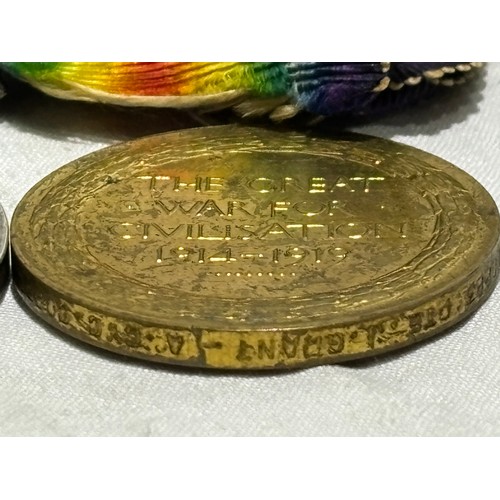 691 - WWI DUO MEDALS GROUP TO ARMY CYCLIST CORPS TO 10883 PTE J.GRANT A. CYC. CORPS