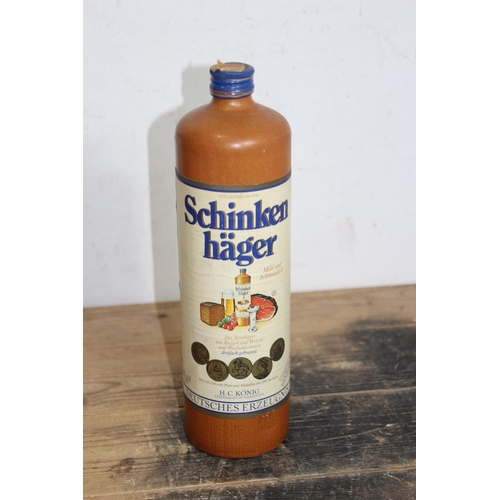 687 - 1 LITRE BOTTLE OF SCHINKEN HAGER - OPEN