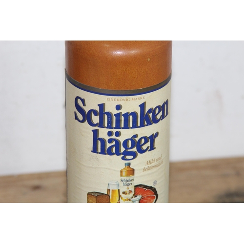 687 - 1 LITRE BOTTLE OF SCHINKEN HAGER - OPEN