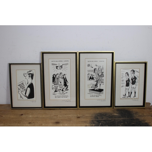 119 - QUANTITY OF CARICATURE FRAMED PICTURES FROM VARIOUS PAPERS  1967
37 X 23CM