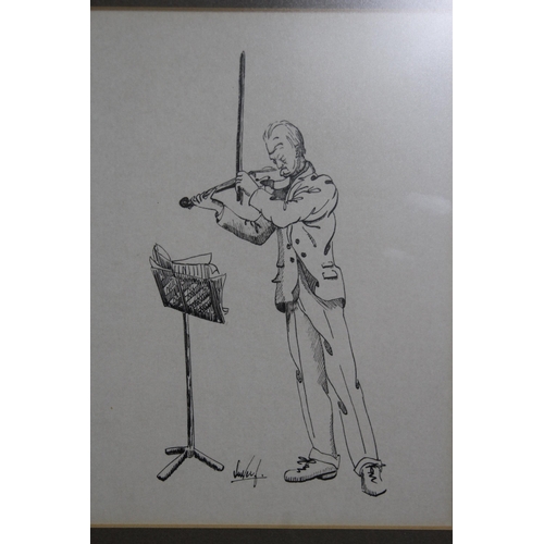 121 - 4 X SIGNED CARICATURES 
33 X 26CM