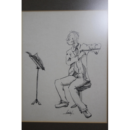 121 - 4 X SIGNED CARICATURES 
33 X 26CM