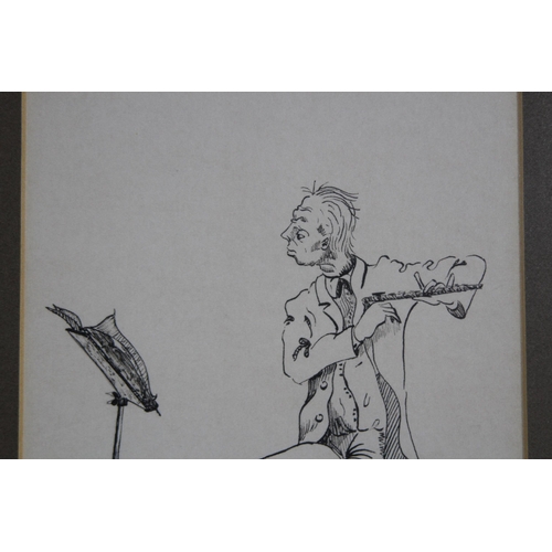 121 - 4 X SIGNED CARICATURES 
33 X 26CM