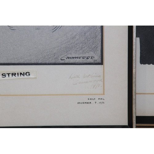 123 - 2 X POLITICAL RELATED NEWSPAPER CARTOONS 
59 X 49CM