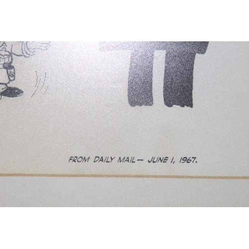 123 - 2 X POLITICAL RELATED NEWSPAPER CARTOONS 
59 X 49CM