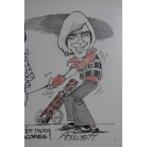 127 - PERSONALISED AND SIGNED CARICATURE 
51 X 37CM