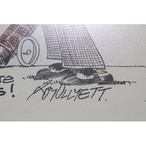 127 - PERSONALISED AND SIGNED CARICATURE 
51 X 37CM