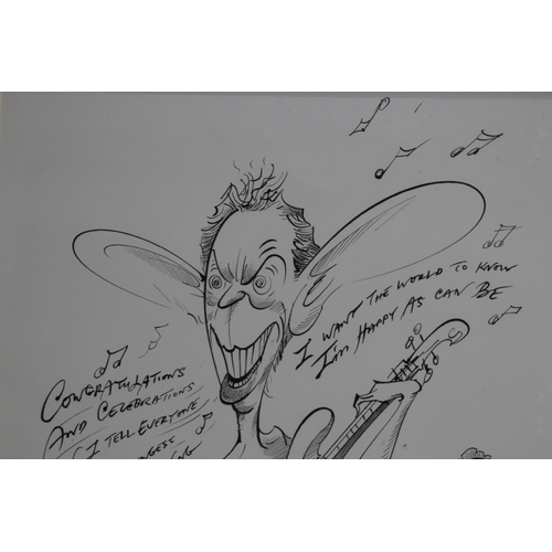 131 - SIGNED CARICATURE OF TONY BLAIR 
50 X 35CM