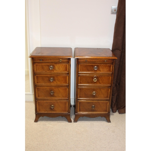 20 - PAIR OF REPRODUCTION BEDSIDE TABLES 
41 X 36 X 76CM