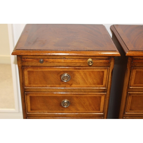 20 - PAIR OF REPRODUCTION BEDSIDE TABLES 
41 X 36 X 76CM