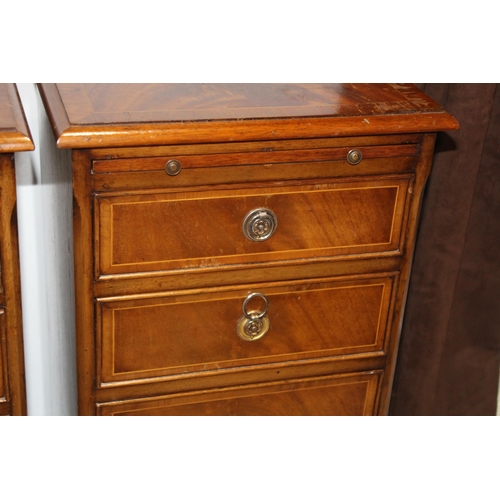 20 - PAIR OF REPRODUCTION BEDSIDE TABLES 
41 X 36 X 76CM