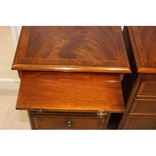 20 - PAIR OF REPRODUCTION BEDSIDE TABLES 
41 X 36 X 76CM