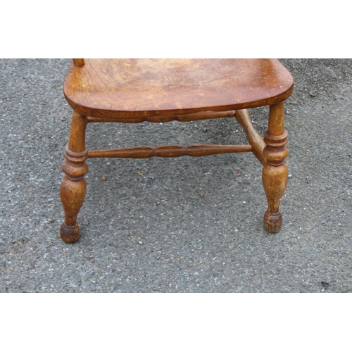 27 - ANTIQUE SMOKERS BOW CHAIR AND 2 VINTAGE FOOTSTOOLS