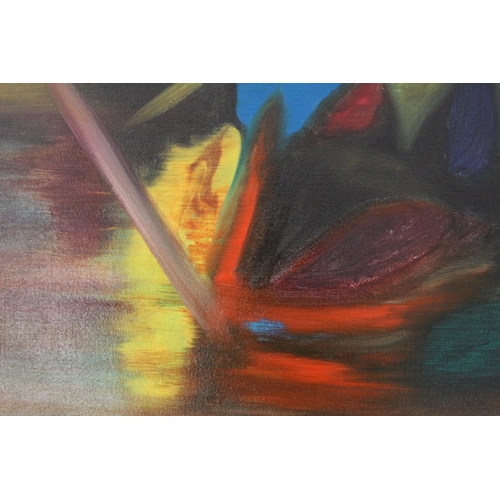 163 - RETRO OIL ON CANVAS SIGNED HARDY 67
96 X 75CM