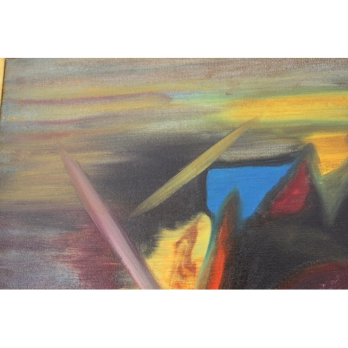 163 - RETRO OIL ON CANVAS SIGNED HARDY 67
96 X 75CM