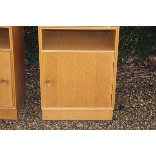 38 - PAIR OF MEREDEW BEDSIDE TABLES 
46 X 36 X 65CM