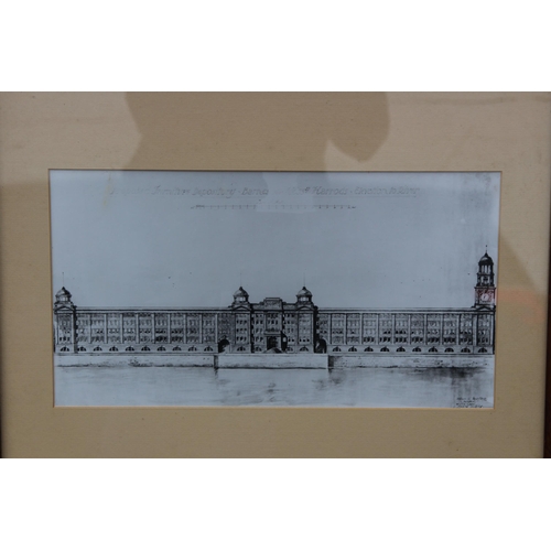 140 - 2 X VINTAGE FRAMED PICTURES OF HARRODS
56 X 50CM