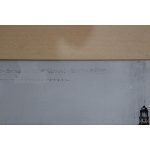 140 - 2 X VINTAGE FRAMED PICTURES OF HARRODS
56 X 50CM