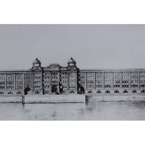 140 - 2 X VINTAGE FRAMED PICTURES OF HARRODS
56 X 50CM