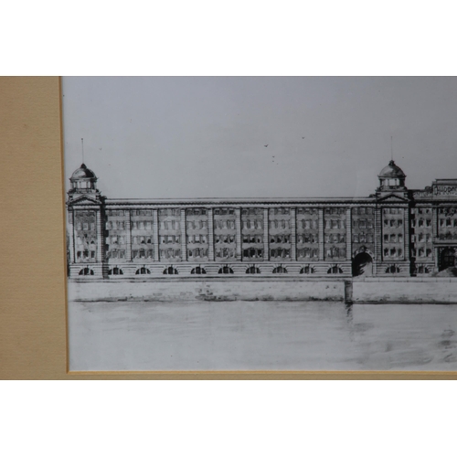 140 - 2 X VINTAGE FRAMED PICTURES OF HARRODS
56 X 50CM