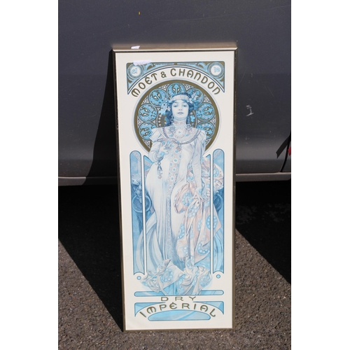 152 - OIL ON BOARD AFTER RENOIR AND AN ADVERTISING PRINT
66CM