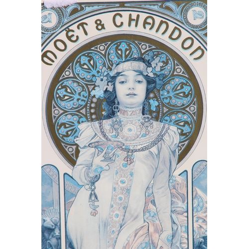 152 - OIL ON BOARD AFTER RENOIR AND AN ADVERTISING PRINT
66CM