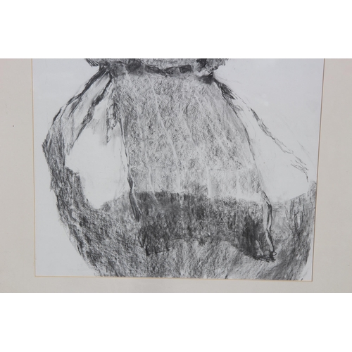 156 - LARGE FRAMED PREGNANT FEMALE NUDE DRAWING AMND ANOTHER
104 X 73CM