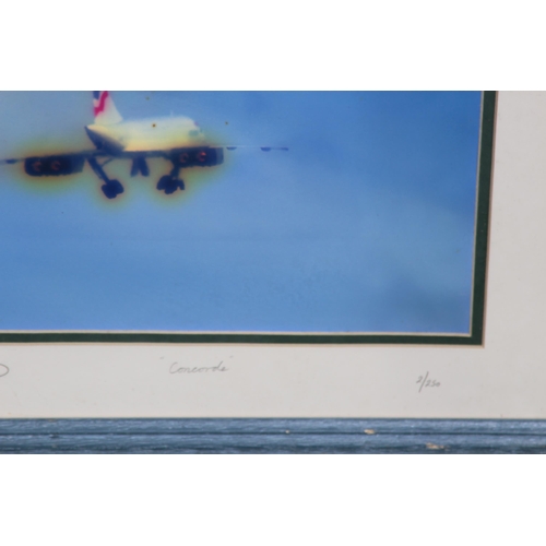 159 - 8 X MIXED LOT OF FRAMED CONCORDE PHOTOS AND SIGNED PRINTS
56 X 55CM